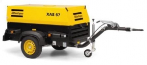 Sprężarka śrubowa ATLAS COPCO XAS67 Gdów wynajem