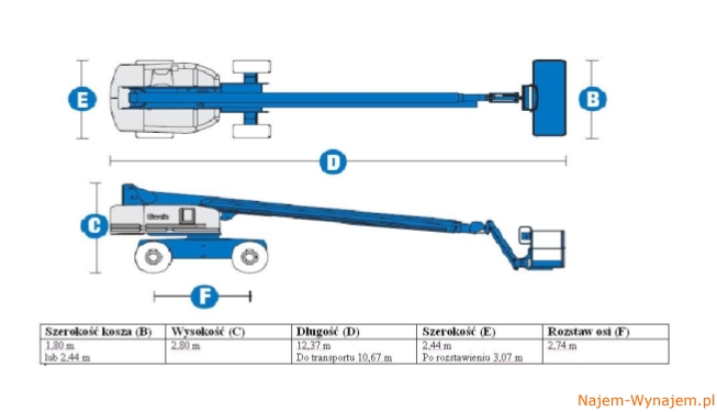 Wózek teleskopowy samojezdny GENIE S-85