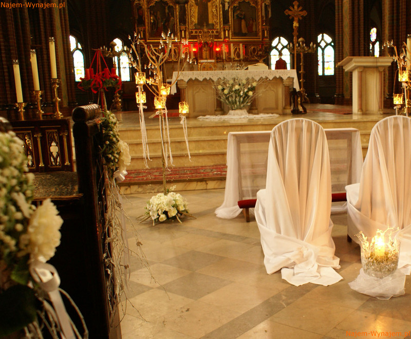 Dekoracja ślubna - kościół