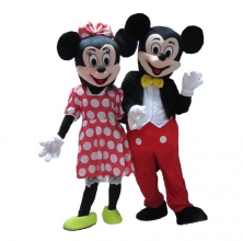 Chodzące maskotki: Myszka Minnie i Mickey 